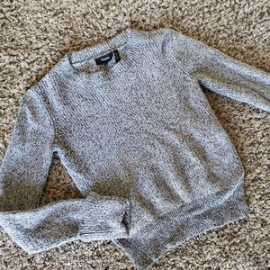 *DONATING SOON* THEORY Heathered Gray & Black Cuffed Sleeve Sweater Size XS